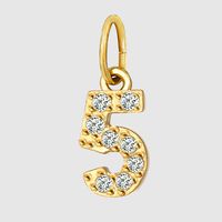 Streetwear Letter Stainless Steel Inlay Zircon Charms Jewelry Accessories sku image 18