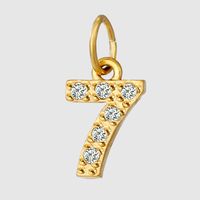 Streetwear Letter Stainless Steel Inlay Zircon Charms Jewelry Accessories sku image 5