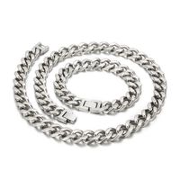 Hip-Hop Simple Style Solid Color Titanium Steel Polishing 18K Gold Plated Men's Bracelets Necklace main image 6