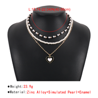 Sweet Heart Shape Alloy Women's Layered Necklaces main image 2