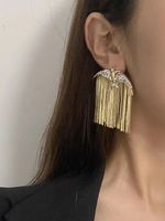 1 Pair Streetwear Bird Tassel Copper Drop Earrings main image 3