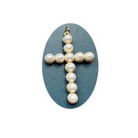 Simple Style Cross Imitation Pearl Plating Jewelry Accessories main image 3