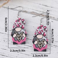 1 Pair Retro Cartoon Character Heart Shape Football Wood Drop Earrings main image 3