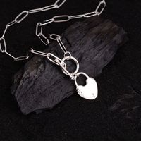 Simple Style Heart Shape Copper Toggle Pendant Necklace sku image 1