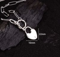 Simple Style Heart Shape Copper Toggle Pendant Necklace main image 7