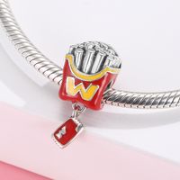 Original Design Apple French Fries Egg Sterling Silver Epoxy Jewelry Accessories main image 6