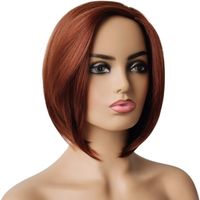 Women's Retro Casual Party High Temperature Wire Side Fringe Short Straight Hair Wigs main image 3