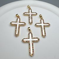 Simple Style Cross Shell Plating Jewelry Accessories main image 1