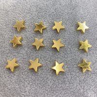 1 Piece 10 * 10mm Copper 18K Gold Plated Star Stone Beads main image 1