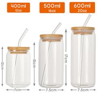 Casual Solid Color Borosilicate Glass Glass Water Bottles 1 Piece sku image 1
