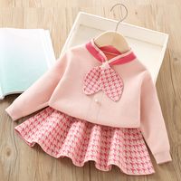 Cute Bow Knot Polyacrylonitrile Fiber Girls Clothing Sets sku image 15