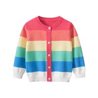 Cute Pastoral Stripe Cotton Hoodies & Sweaters sku image 1
