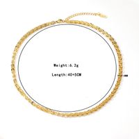 Casual Hip-hop Solid Color Stainless Steel Plating White Gold Plated Gold Plated Bracelets Necklace sku image 3