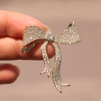 Lady Bow Knot Copper Inlay Artificial Gemstones Women's Brooches main image 4