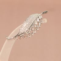 Simple Style Leaf Copper Plating Inlay Zircon Unisex Brooches sku image 2