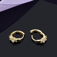 1 Pair Simple Style Geometric Plating Inlay Sterling Silver Opal Zircon 18k Gold Plated White Gold Plated Earrings main image 4