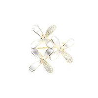 Dame Fleur Le Cuivre Planter Des Fleurs Placage Incruster Zircon Femmes Broches main image 4