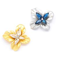 Lady Flower Copper Plating Inlay Artificial Crystal Women's Brooches main image 3