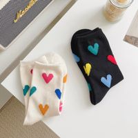 Unisex Cute Heart Shape Cotton Crew Socks A Pair main image 4