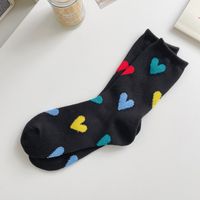 Unisex Cute Heart Shape Cotton Crew Socks A Pair sku image 2