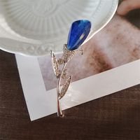Sweet Flower Alloy Plating Inlay Artificial Crystal Women's Brooches sku image 1