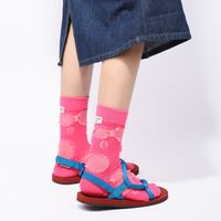 Women's Simple Style Polka Dots Cotton Crew Socks A Pair main image 3