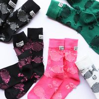 Women's Simple Style Polka Dots Cotton Crew Socks A Pair main image 1