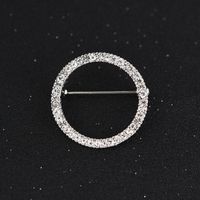 Style Simple Rond Forme De Cœur Alliage Placage Incruster Strass Femmes Broches sku image 1