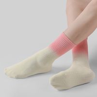 Women's Simple Style Color Block Cotton Crew Socks A Pair sku image 1