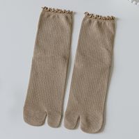 Femmes Style Japonais Pastorale Couleur Unie Coton Crew Socks Une Paire sku image 9