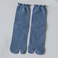 Women's Japanese Style Pastoral Solid Color Cotton Crew Socks A Pair sku image 7