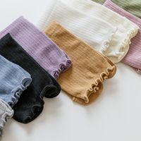 Femmes Style Japonais Pastorale Couleur Unie Coton Crew Socks Une Paire main image 2