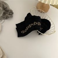 Women's Retro Pastoral Bow Knot Cotton Printing Crew Socks A Pair sku image 1