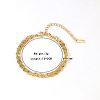 Casual Hip-hop Solid Color Stainless Steel Plating White Gold Plated Gold Plated Bracelets Necklace sku image 1