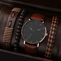 Casual Solid Color Buckle Quartz Men's Watches main image 3