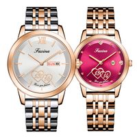 Classic Style Solid Color Jewelry Buckle Quartz Men's Watches sku image 9