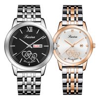 Classic Style Solid Color Jewelry Buckle Quartz Men's Watches sku image 11