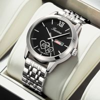 Classic Style Solid Color Jewelry Buckle Quartz Men's Watches main image 4