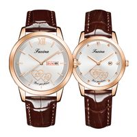 Classic Style Solid Color Jewelry Buckle Quartz Men's Watches sku image 7