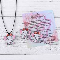 Cute Cartoon Elephant Wood Women's Earrings Necklace main image 1