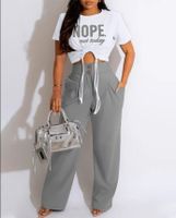 Daily Women's Casual Streetwear Letter Spandex Polyester Pants Sets Pants Sets sku image 16