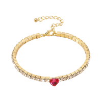 Modern Style Simple Style Heart Shape Rhinestones Alloy Wholesale Bracelets sku image 1