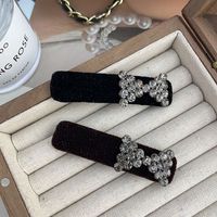 Women's Retro Bow Knot Velvet Material 80% Polyester 20% Spandex M: About 0.463kg Inlay Rhinestones Hair Clip main image 4