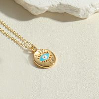Vintage Style Simple Style Round Copper Plating 14k Gold Plated Pendant Necklace sku image 3