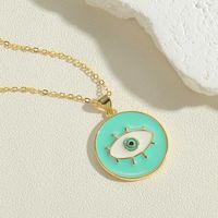 Vintage Style Simple Style Round Copper Plating 14k Gold Plated Pendant Necklace sku image 2