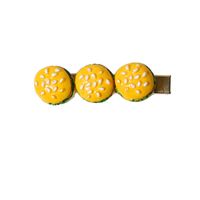 Women's Sweet Hamburger Mixed Materials Handmade Patchwork Metal Hair Clip main image 3