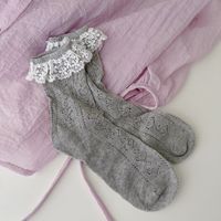 Women's Japanese Style Sweet Solid Color Cotton Crew Socks A Pair sku image 3