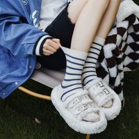 Women's Streetwear Stripe Polyester Polyacrylonitrile Fiber Crew Socks A Pair main image 5
