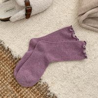 Women's Japanese Style Solid Color Wool Crew Socks A Pair sku image 3