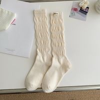 Frau Strassenmode Einfarbig Baumwolle Crew Socken Ein Paar sku image 5